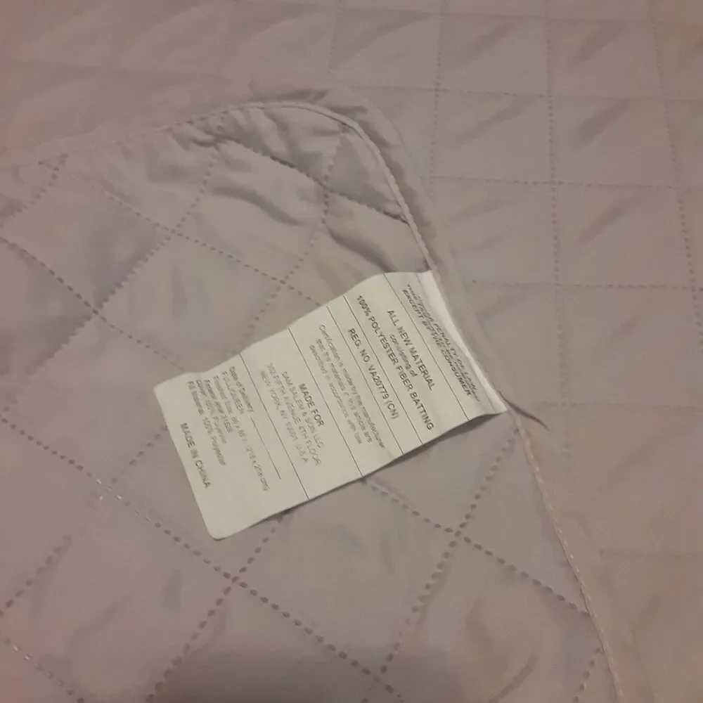 Sam Salem & Sons Quilted Queen Coverlet Lavender Lightweight